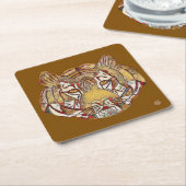 Tiger Face Square Paper Coaster Rechteckiger Pappuntersetzer (angewinkelt)