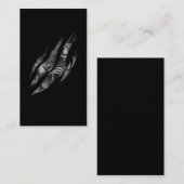 Tiger Face Torn Claw Wild Safari Tier Visitenkarte (Vorne/Hinten)