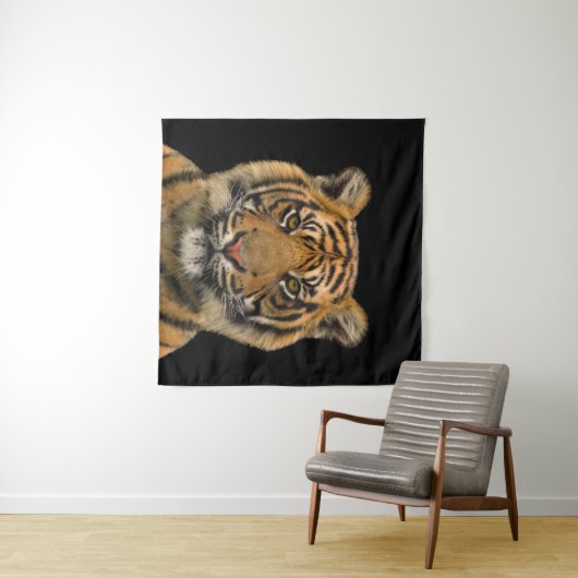 Tiger Face Wandteppich (Beispiel (Horizontal))