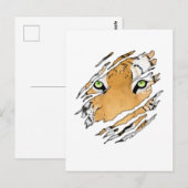 Tiger Face Wildlife Art Postkarte (Vorne/Hinten)