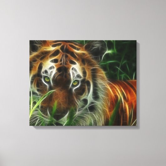 Tiger Face Wrapped Canvas Leinwanddruck (Vorderseite)