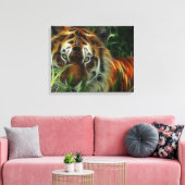 Tiger Face Wrapped Canvas Leinwanddruck (Insitu (Wohnzimmer))