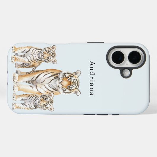 Tiger-Familie Case-Mate iPhone Hülle (Rückseite (Horizontal))