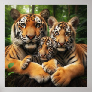 Tiger-Familie Poster