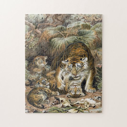 Tiger-Familie Puzzle (Vertikal)