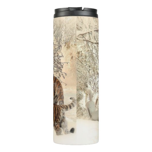 Tiger-Familie Thermosbecher (Rückseite)