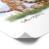 Tiger-Familien-Cartoon Poster (Ecke)