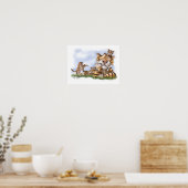 Tiger-Familien-Cartoon Poster (Küche)