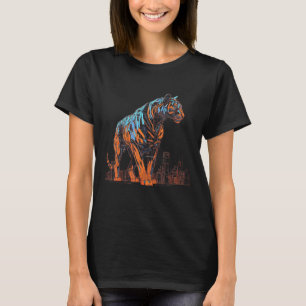 Tiger Fantasy Artwork Architektur Art Tiermodell T-Shirt