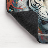 Tiger farbenfroher Tierzauber Mousepad (Ecke)