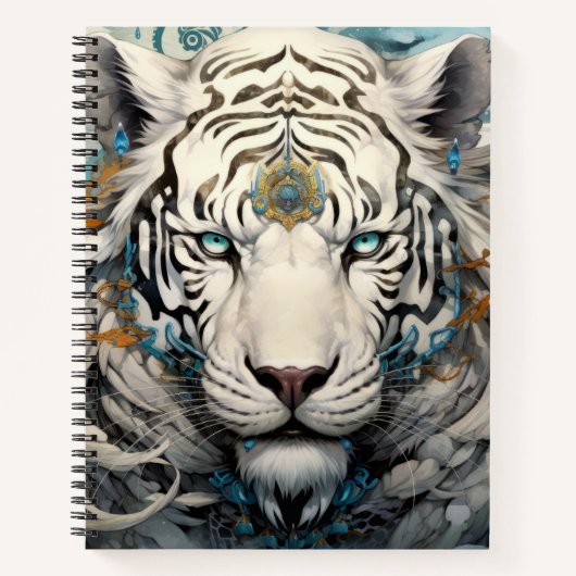 Tiger farbenfroher Tierzauber Notizblock (Vorderseite)