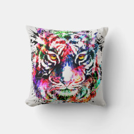 Tiger | Farblich Zeichnend | Abstrakt Tiger Kissen