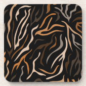 Tiger-Farbmuster Getränkeuntersetzer (Vorderseite)