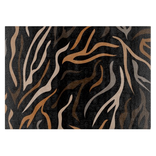 Tiger-Farbmuster Schneidebrett (Vorderseite)