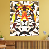 Tiger Fearful Symmetry Geometric Art Leinwanddruck (Insitu (Wohnzimmer))