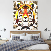 Tiger Fearful Symmetry Geometric Art Leinwanddruck (Insitu (Schlafzimmer))