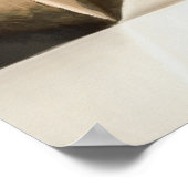 Tiger Fearful Symmetry Geometric Art Poster (Ecke)