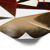 Tiger Fearful Symmetry Geometric Art Poster (Ecke)