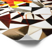 Tiger Fearful Symmetry Geometric Art Poster (Ecke)