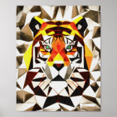 Tiger Fearful Symmetry Geometric Art Poster (Vorne)