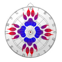 Tiger Feet Print Metal Cage Dartboard