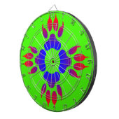 Tiger Feet Print Metal Cage Green Dartboard Dartscheibe (Vorderseite rechts)