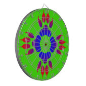 Tiger Feet Print Metal Cage Green Dartboard Dartscheibe (Vorderseite Links)