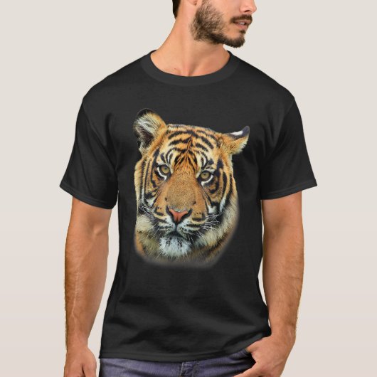 Tiger Feline Predator Illustration T-Shirt (Vorderseite)