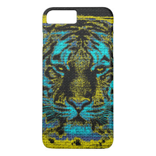 Tiger Fine Art auf Burlap Rustik Jute #2 Case-Mate iPhone Hülle