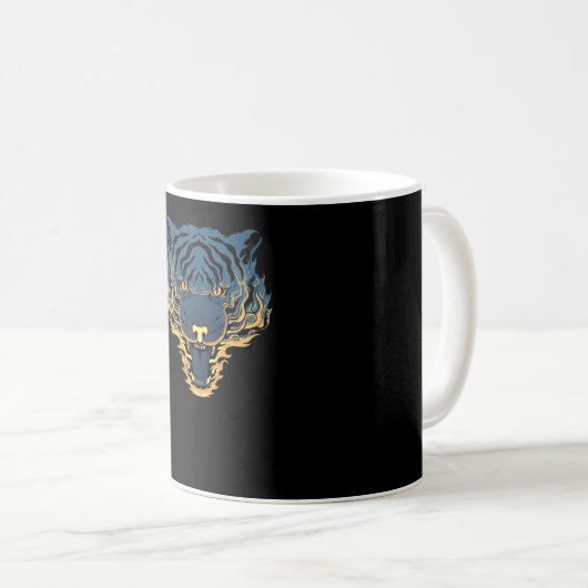 Tiger Fire Kaffeetasse (VorderseiteRechts)