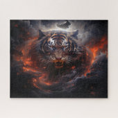 Tiger Fire Storm Surreal Fantasy Art Puzzle (Horizontal)