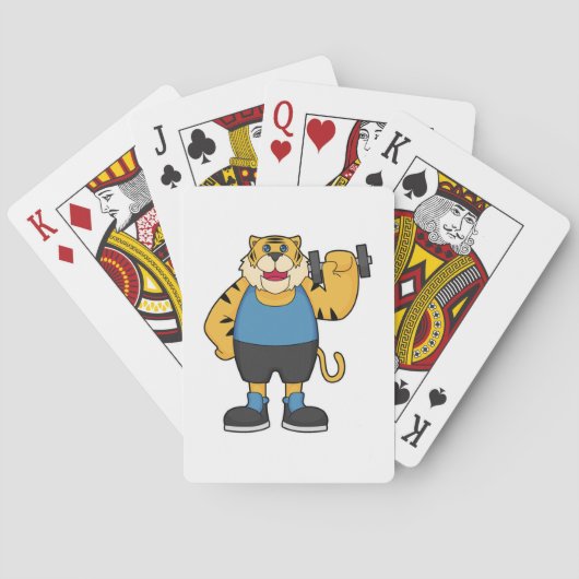 Tiger Fitness Dumbbell Spielkarten (Rückseite)