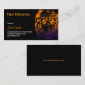 Tiger Fitness/Workout dunkle Visitenkarte (Vorne/Hinten)