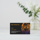 Tiger Fitness/Workout dunkle Visitenkarte (Stehend Vorderseite)