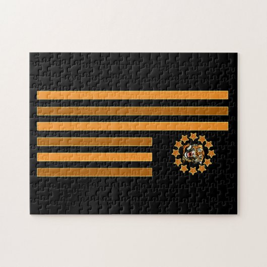 Tiger - Flagge Puzzle (Horizontal)