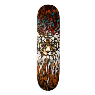 Tiger-Flammen Skateboard