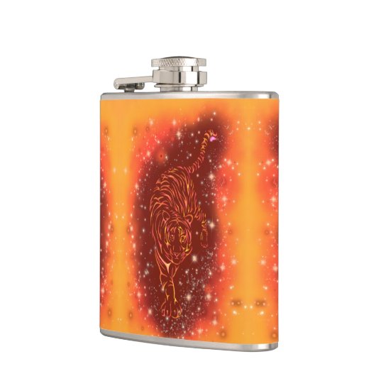 Tiger Flasche läuft in Galaxy Starry Night Flachmann (Links)
