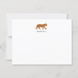 Tiger Flat Notecard Postkarte
