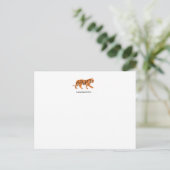 Tiger Flat Notecard Postkarte (Stehend Vorderseite)