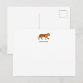 Tiger Flat Notecard Postkarte (Vorne/Hinten)