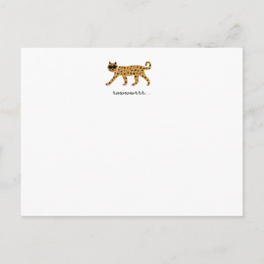 Tiger Flat Notecard Postkarte (Vorderseite)