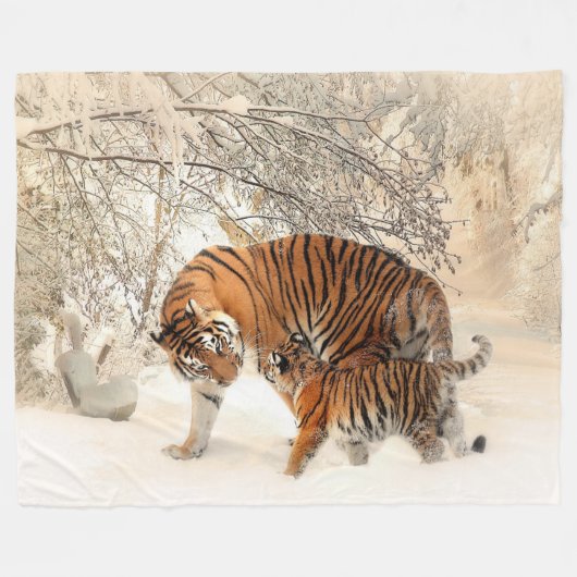 Tiger Fleece Blanket (Vorderseite (Horizontal))