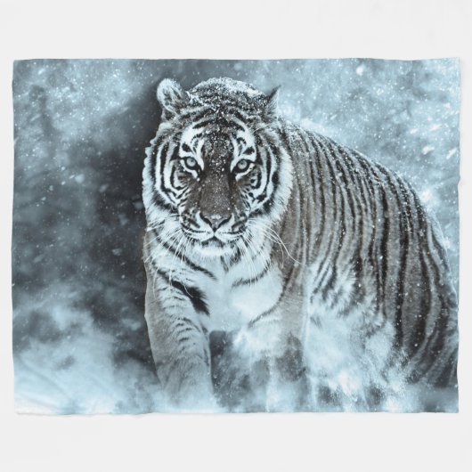 Tiger Fleece Blanket (Vorderseite (Horizontal))