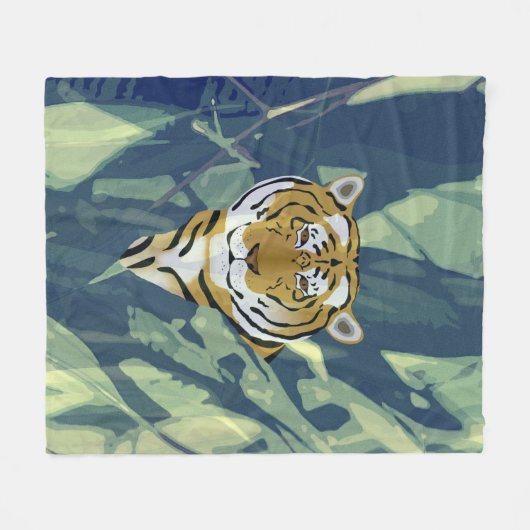 Tiger Fleece Blanket (Vorderseite (Horizontal))