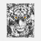 Tiger Fleece Blanket | Farblich | Abstrakte Kunst (Vorderseite)