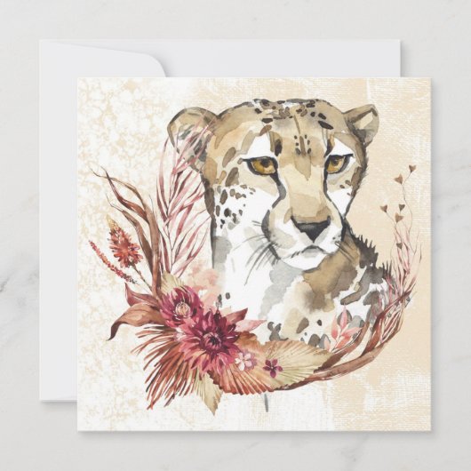Tiger Floral Card (Vorderseite)