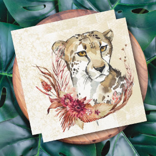Tiger Floral Card