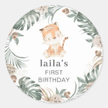 Tiger Floral Greenery Round