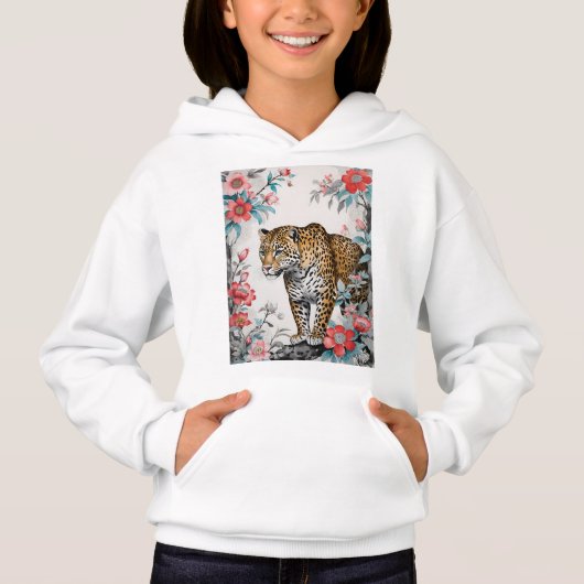 Tiger Floral Hoodie (Vorderseite)