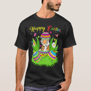Tiger Floral Ostern Ei Funny Bengalisch Tiger Este T-Shirt